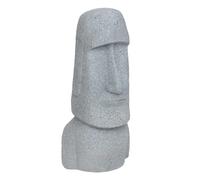 Atmosphera - Statue déco extérieure moaï h.82cm magnésie Gris