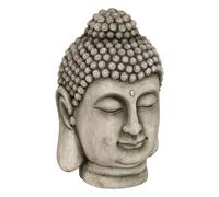 Statue Déco Extérieure Tête de Bouddha 60cm Gris