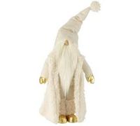 Statue Déco Lutin Veste Longue 90cm Crème