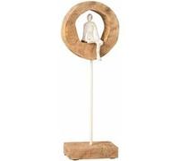 Statue Déco "Personnage qui Pense" 48cm Naturel Beige G