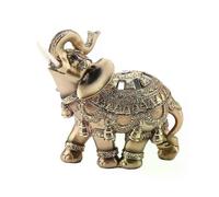 Statue d'éléphant doré porte-bonheur Feng Shui, sculpture, figurine de richesse, cadeau, décoration