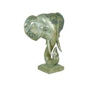 Statue Eléphant en bois patiné
