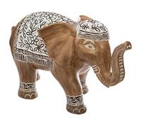 Statue éléphant Leo - résine H24 cm - Atmosphera créateur d'intérieur