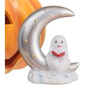 Statue Fantôme Déco Halloween Sculptures Décoratives De Lune En Résine Pour | Statuette Bureau Pour Fêtes Pour Entrée Maison Bibliothèque Manteau Cheminée Table Basse