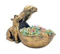 Statue hippopotame bol à clés, figurine grande bouche bol à clés, bol hippopotame boîte de rangement bijoux, sculpture hippopotame, décoration de table pour couloir, salon, bureau, décoration, cadeaux