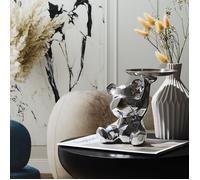 Statue - HOME DECO FACTORY - Ourson - Vide Poche - Argenté