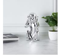 Statue - Home Deco Factory - Singe - Argenté