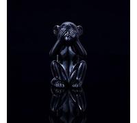 Home Deco Factory – Statue Singe HD0008 – 28 cm – Noir – Décor moderne, facile d'entretien