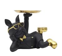 Statue - HOME DECO FACTORY - Vide Poche Bulldog - Noir et Or