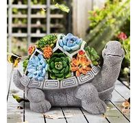 Statue Jardin,Exterieur Ornement de Tortue Figurines avec Lampes Solaires Décoration Jardin pour Patio Yard Lawn de Jardinage