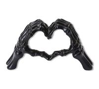 Statue Love Hand, Statuette Os de Main d’Halloween, Décoration d’os de Main d’Horreur, Statue de Couple Romantique, Statue Décorative en Forme de Cœur pour Salon, Chambre, Bureau