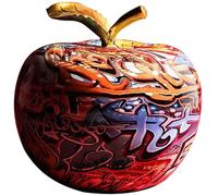 Statue,Moderne Dessin Coloré Apple Résine Sculpture Creative Graffiti Simulation Apple Art Statue Décor À La Maison - 20x20x20cm