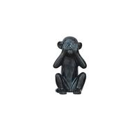 Statue noir singe de la sagesse "ne vois pas" H28cm - - ALTOBUY Noir