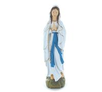 Statue Notre Dame de Lourdes - Palais du Rosaire - Résine décorée - 54x16x13 cm