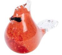 Statue : Oiseau crète rouge sulfure - Amadeus - Rouge - Verre Rouge G