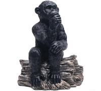 Statue Penseur pour singe Résine Noire 17cm pour déco Statue | Design , résine , finition noire mate, 17cm haut, pour idéal salon bureau