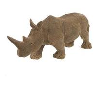 Statue : Rhinoceros naturel - Amadeus - Marron - Résine G