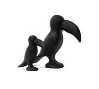 Statue : Set de 2 toucans bertrand noirs - - Noir - Bois