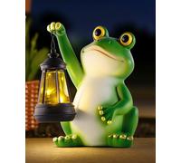 Statue solaire de jardin en forme de grenouille - Lanterne décorative imperméable - Décoration de jardin, terrasse, étang, balcon, porche, pendaison de crémaillère et jardinage - Cadeau pour femme