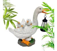Statue solaire pour cour - Décoration de jardin en résine avec lanterne, sculpture à lumière solaire de 24,2 cm | Lampe de décoration extérieure étanche pour jardin, porche, allée, pelouse et cour