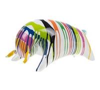 Statue : Taureau Trash blanc 22 cm - Amadeus - Blanc - Résine Blanc G