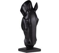 Statue : Tête de cheval déco 75 cm noire - Amadeus - Noir - Résine Noir G