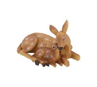 Statues D'animaux Mignons Figurines de Biche et de Faon Mini Figurines D'animaux Statues en Résine de Cerf Sculpture de Cerf pour Patio Cour et Maison