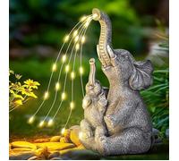 Statues solaires de Jardin en Forme d'éléphant pour extérieur, Cour, décoration de Jardin, Cadeaux Uniques pour Maman, pour Femme