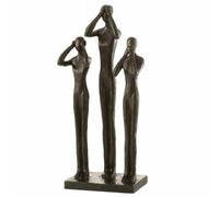 Statuette 3 Personnes Debout - Marron Foncé