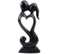 Statuette abstraite "Couple en Fusion" 20cm en bois | Cadeau Amoureux