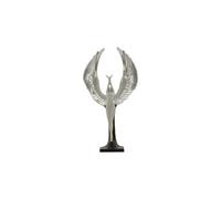 Mauro Ferretti – Statuette Sparky avec ailes – Résine argentée 26x9x48 cm