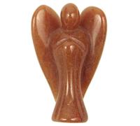 Statuette ange aventurine rouge