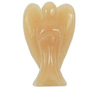 Statuette ange en calcite jaune - 5 cm