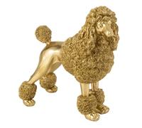 Statuette Caniche Debout Trina 34cm Doré