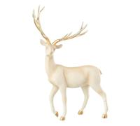 Statuette Cerf Déco Promenade 40cm Beige Clair