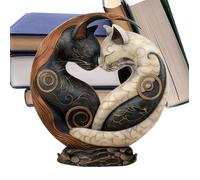 Statuette Chat Blanc 1 Pièce Résine - Figurine Décoration Bureau - Pour Fête Anniversaire Maison Dupcheliry
