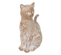 Statuette Chat Déco Lindo 18cm Beige