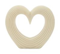 Statuette coeur en résine beige 30x7x26 cm