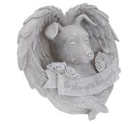 Statuette Commémorative Ange Chien en Résine pour Jardin Extérieur | Mémorial pour Chien, Design Réaliste et Vivant, Usage Intérieur Extérieur, Présent de Sympathie