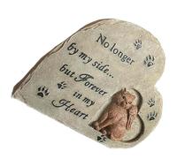 Statuette Commémorative Pierre Souvenir Chat pour Jardin en Résine | Ornement Délicat, Pose Stable, Tribute Compagnon Disparu, Usage Extérieur