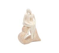 Statuette Couple Deniz Polyésine 25cm Beige