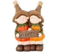 Statuette Couple Enfant "Welcome" 34cm Orange
