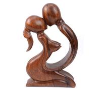 Statuette "Couple Sensuel" 20cm en bois, couple enlacé | Cadeau Coquin