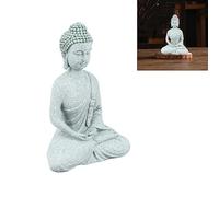 Statuette de Bouddha Assis Décorative pour Jardin Zen, Figurine Méditative en Sculpture pour Bureau, Salon, Table