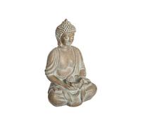 Statuette de Bouddha Eté Indien - H. 39 cm - Beige effet blanchi