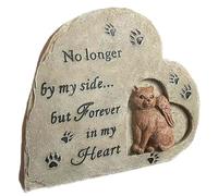 Statuette de Chat Commémorative en Résine, Pierre Tombale pour Animaux | Ornement Extérieur, Forme Chat Délicate, Hommage pour Compagnon Disparu, Usage Jardin