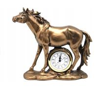 Statuette de cheval debout Horloge sculpture décorative en bronze Reine Isabel