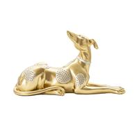 Statuette de chien couché Mauro Ferretti Sdraiato Doré 32,2x9,5x18,3 cm