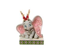 Statuette de Collection Dumbo Noël en résine aspect bois - Hauteur 11 cm - largeur 9 cm - profondeur 5.5 cm