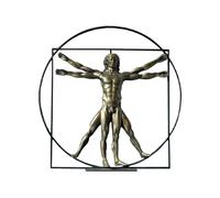 Statuette de collection Léonard de Vinci - l'homme de Vitruve Multicolore G
